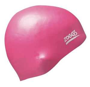 Zoggs Easy-Fit Silikon Badekappe Pink (Langes Haar)