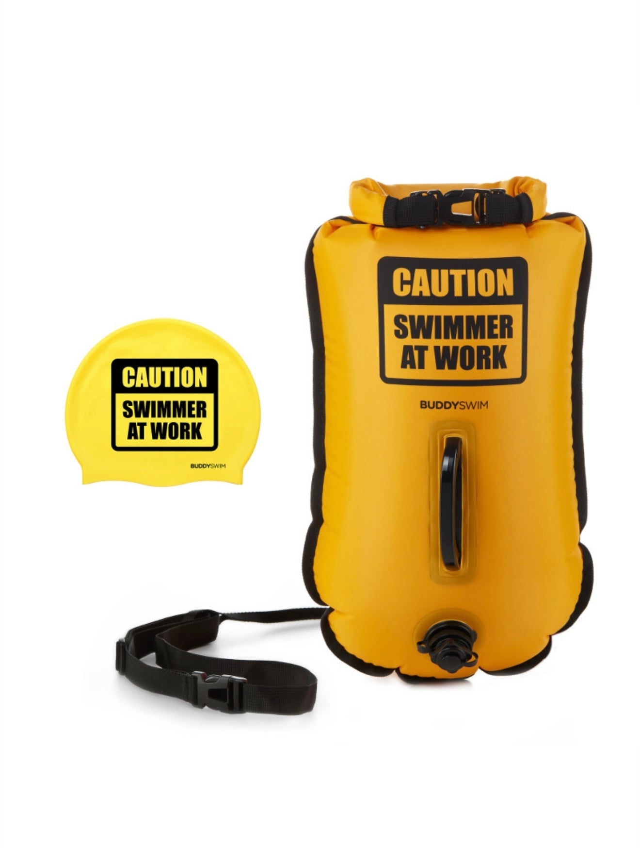 BuddySwim Drybag 20lt Schwimmboje Gelb-Grün