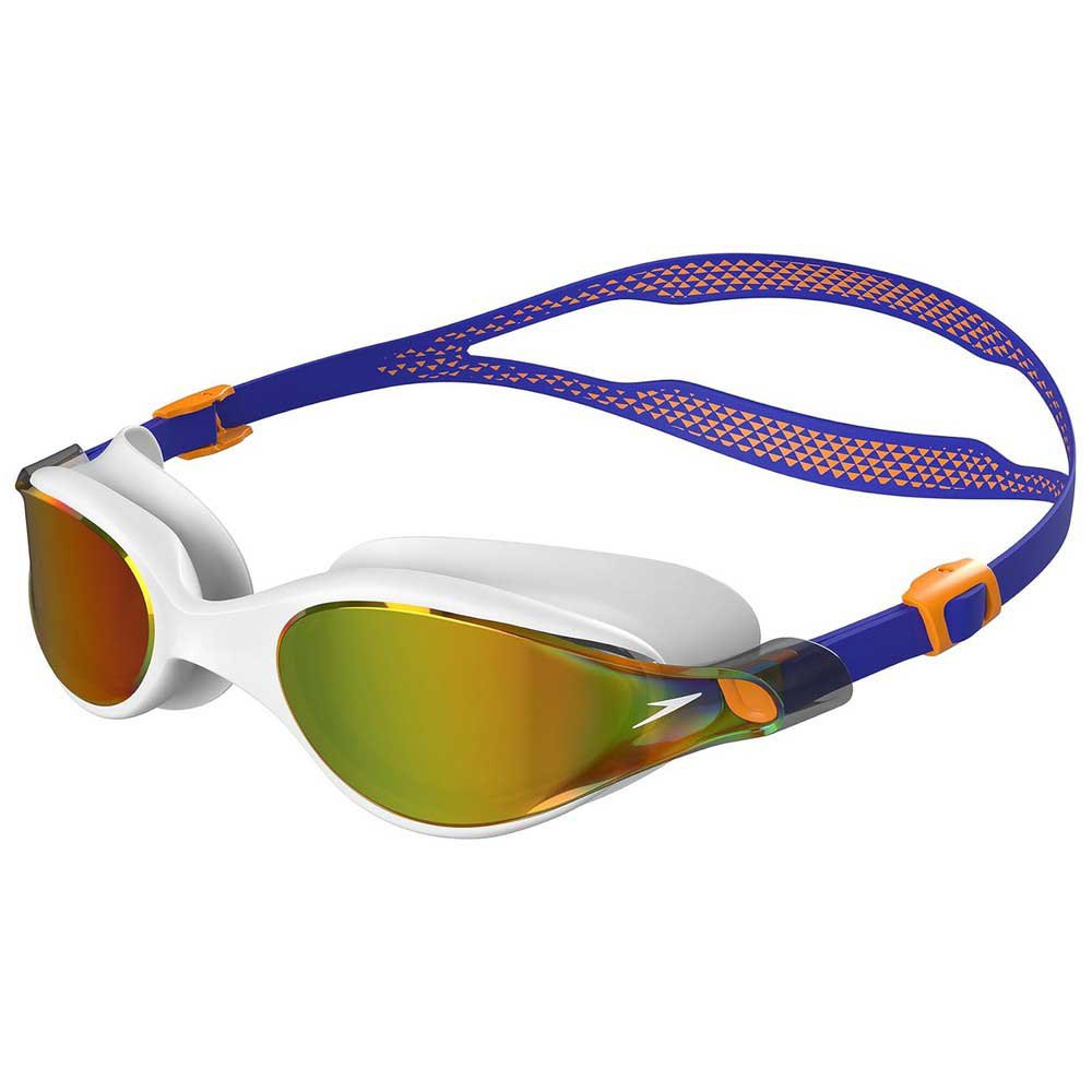 Speedo Erwachsene Vue Mirror Schwimmbrille Gold/Weiß