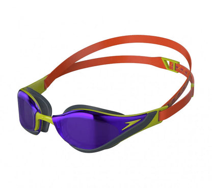 Speedo Fastskin Pure Focus Mirror Schwimmbrille Orange-Grün