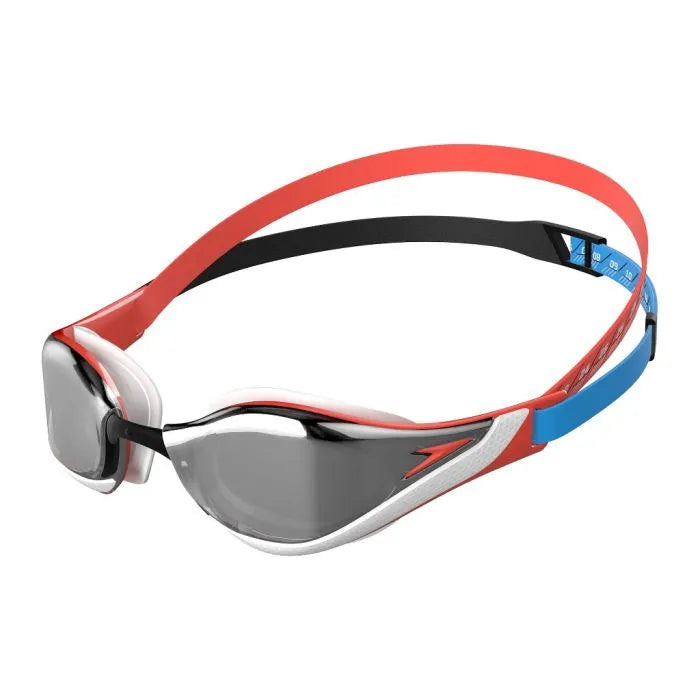 Speedo Fastskin Pure Focus Mirror Schwimmbrille Rot/Schwarz