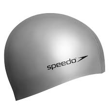 Speedo Flache Silikon-Badekappe Grau