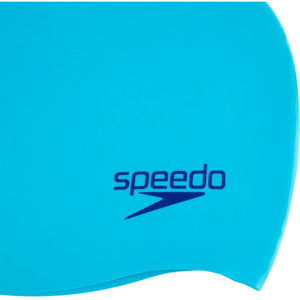 Speedo Junior Badekappe aus Silikon, unifarben, hellblau (6-14 Jahre)