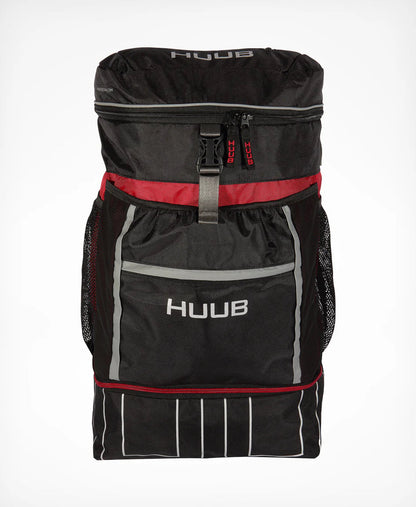 HUUB Transition II Rucksack 40L Schwarz/Dunkelrot