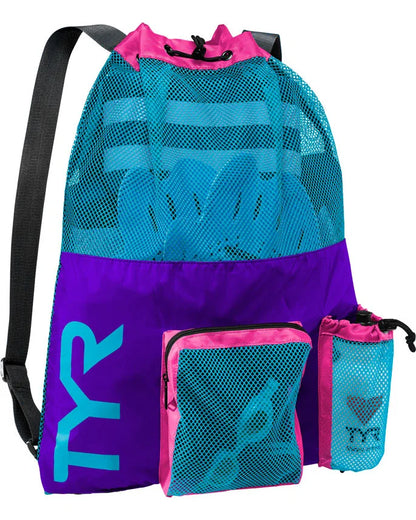 TYR Big Mesh Mummy Bag Violett-Pink-Blau