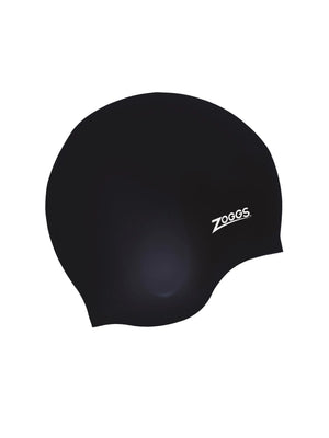 Zoggs Ultra Fit Cap Black (Ear Protect Cap)