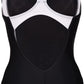 Arena Badeanzug W Threefold V Back One Piece R Black-Blue