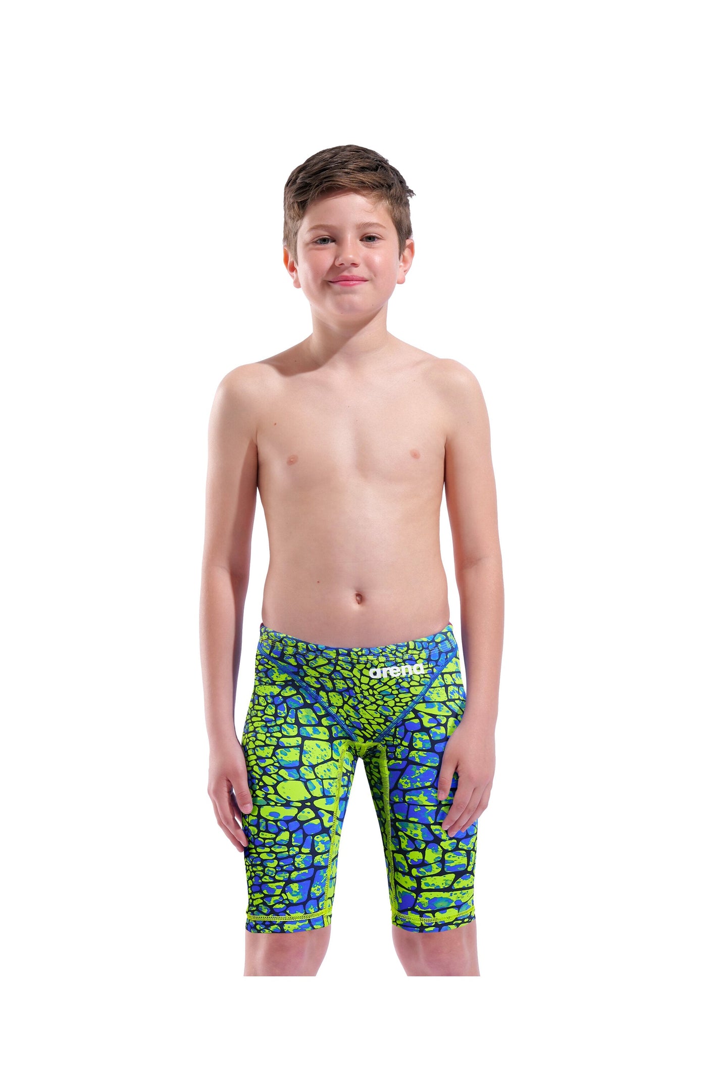 Arena Powerskin ST Next Jammer Jr Snake Green Badeshorts für Jungen