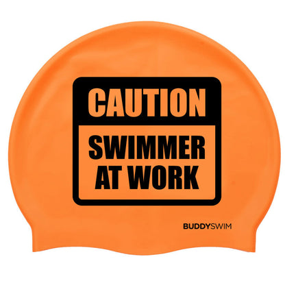 BuddySwim Silicone Swim Cap Orange