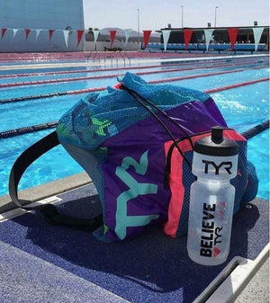 TYR Big Mesh Mummy Bag Violett-Pink-Blau